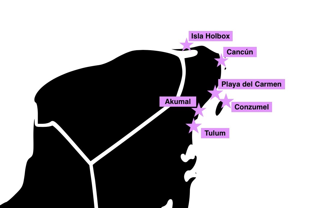 Map of Riviera Maya
