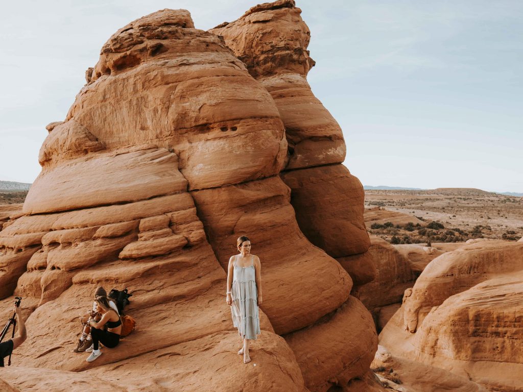 Mel at Arches National park | 10 Best Places to Visit in the US