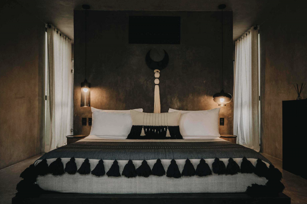Hotel Bardo bedroom interior | where to stay in Tulum