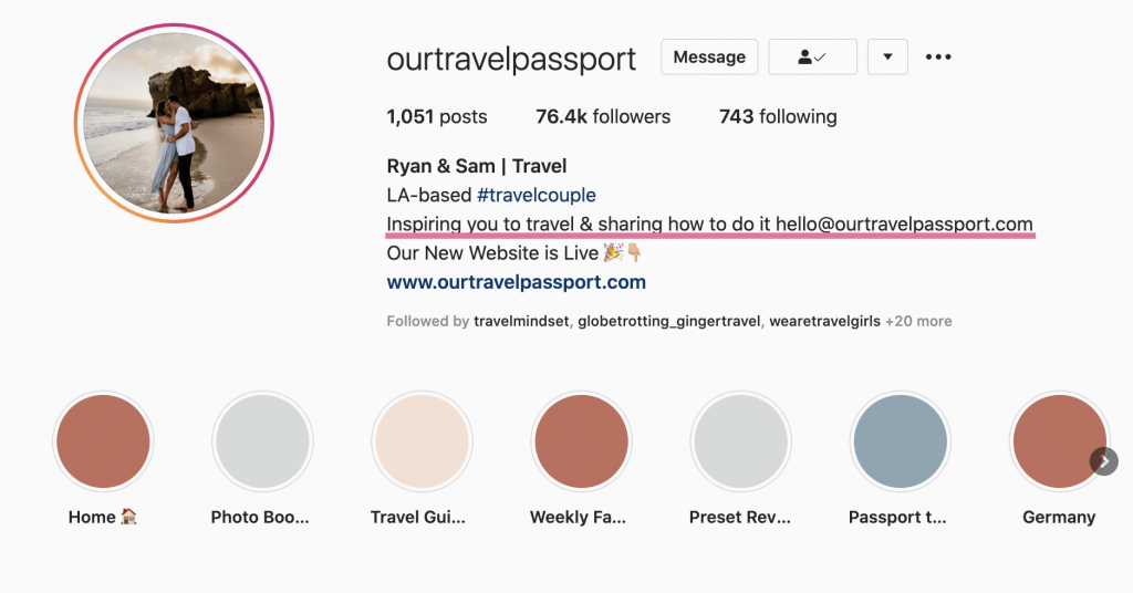 Our Travel Passport | How to Create a Good Bio on Instagram