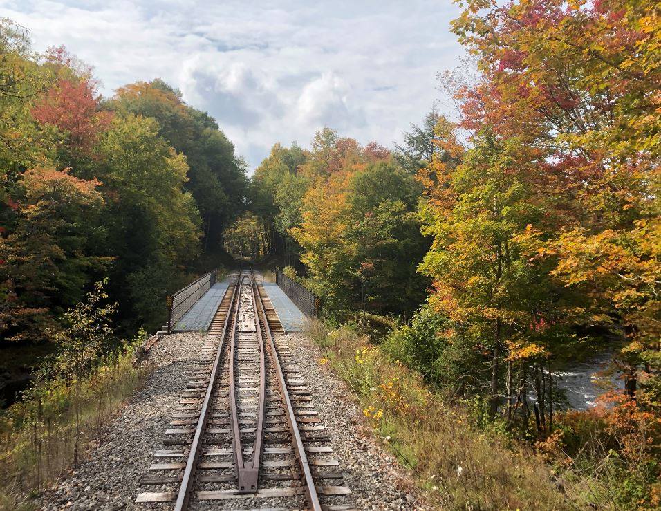 Adirondack Scenic railroad in fall | Where to See Fall Foliage In and Around New York City