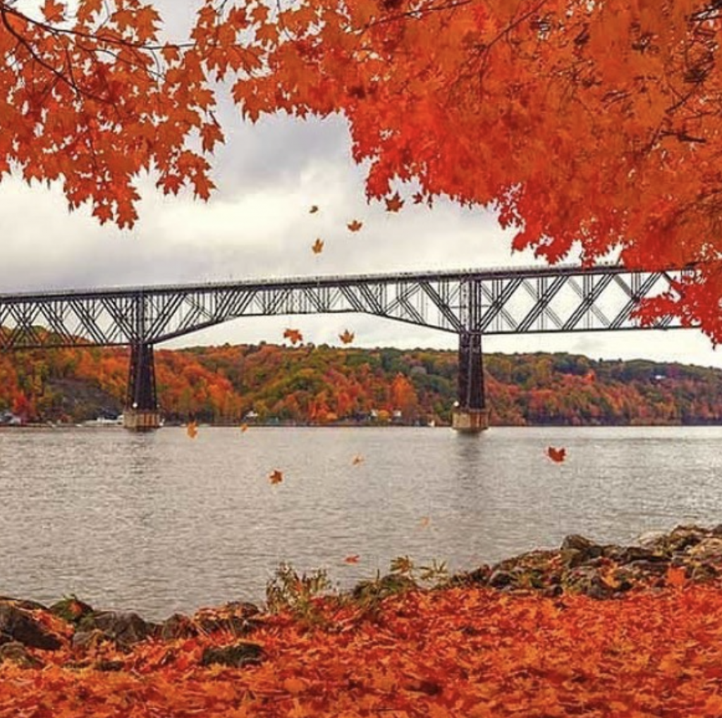 View of the walkway over the hudson | Where to See Fall Foliage In and Around New York City
