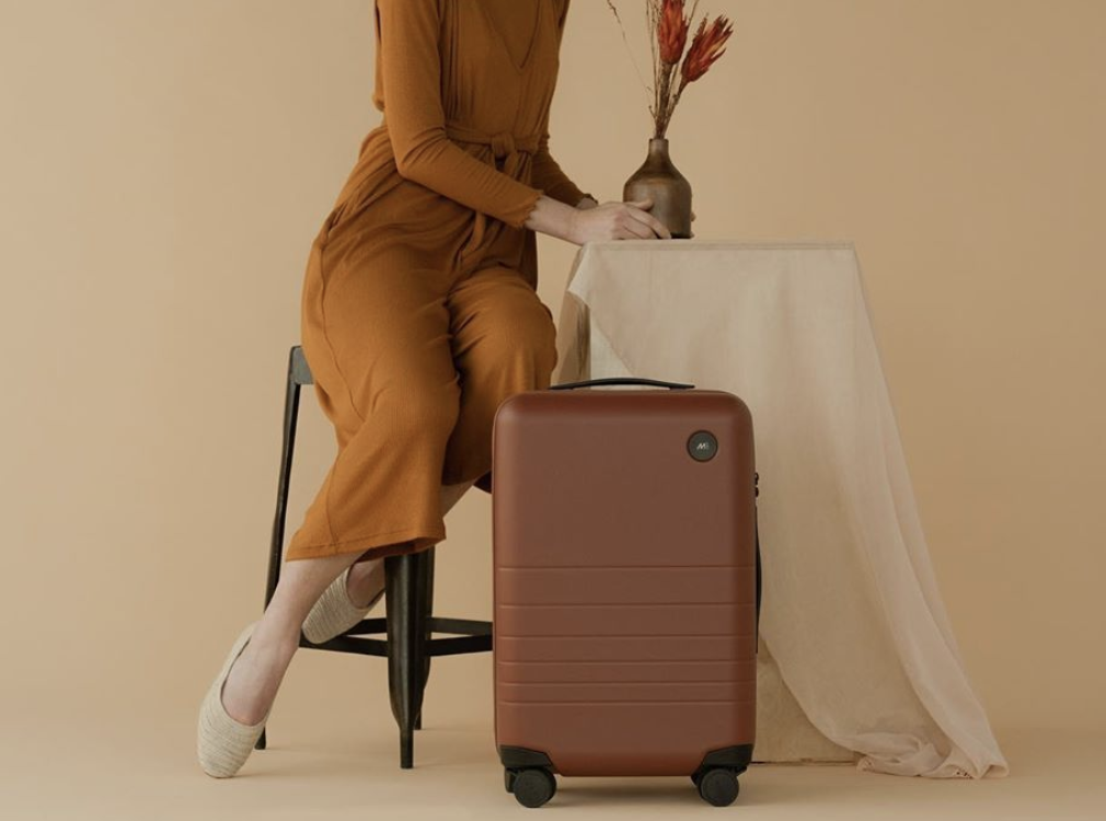 Monos travel terra cotta suitcase | Holiday Gifts for Female Entrepreneurs