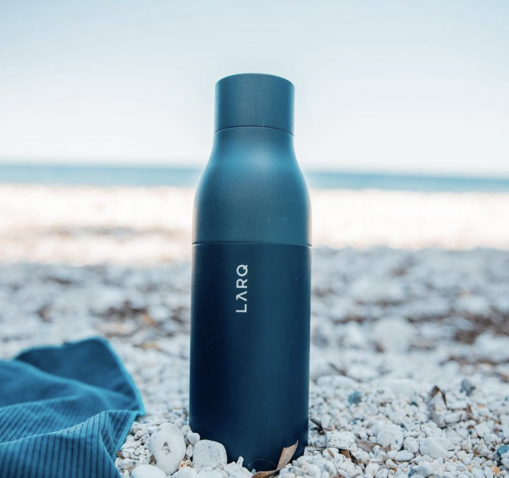 Larq UVC self cleaning water bottle | 40 Perfect Gifts for Travel Lovers