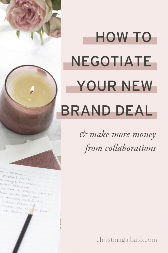How to negotiate your new brand deal