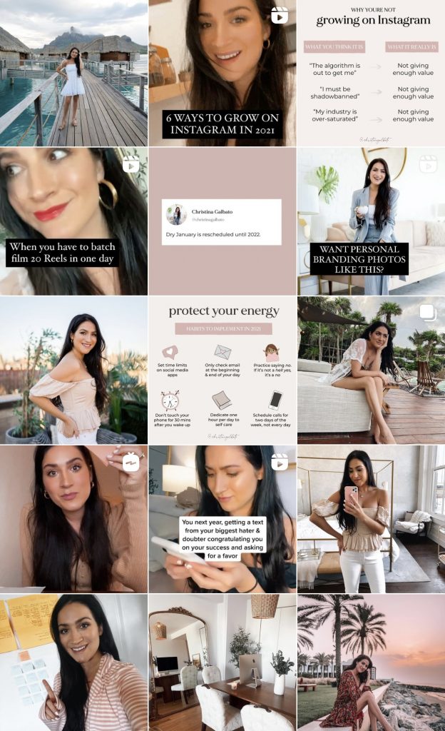 Current Instagram grid | 6 Ways to Grow Your Online Business in 2021