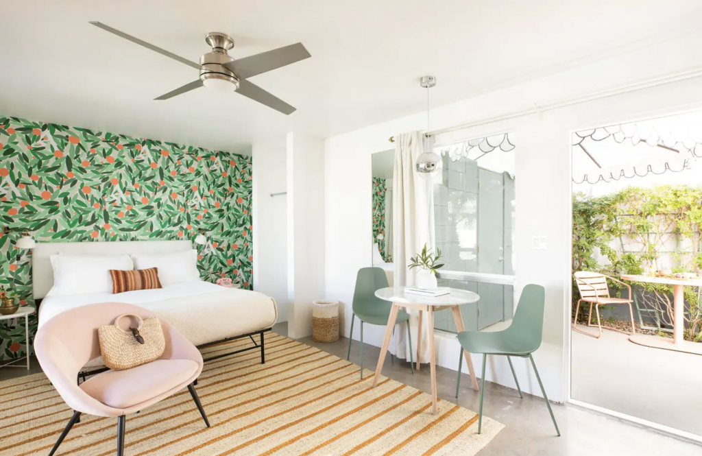 Interior of wesley suite | 10 coolest airbnbs in Palm Springs